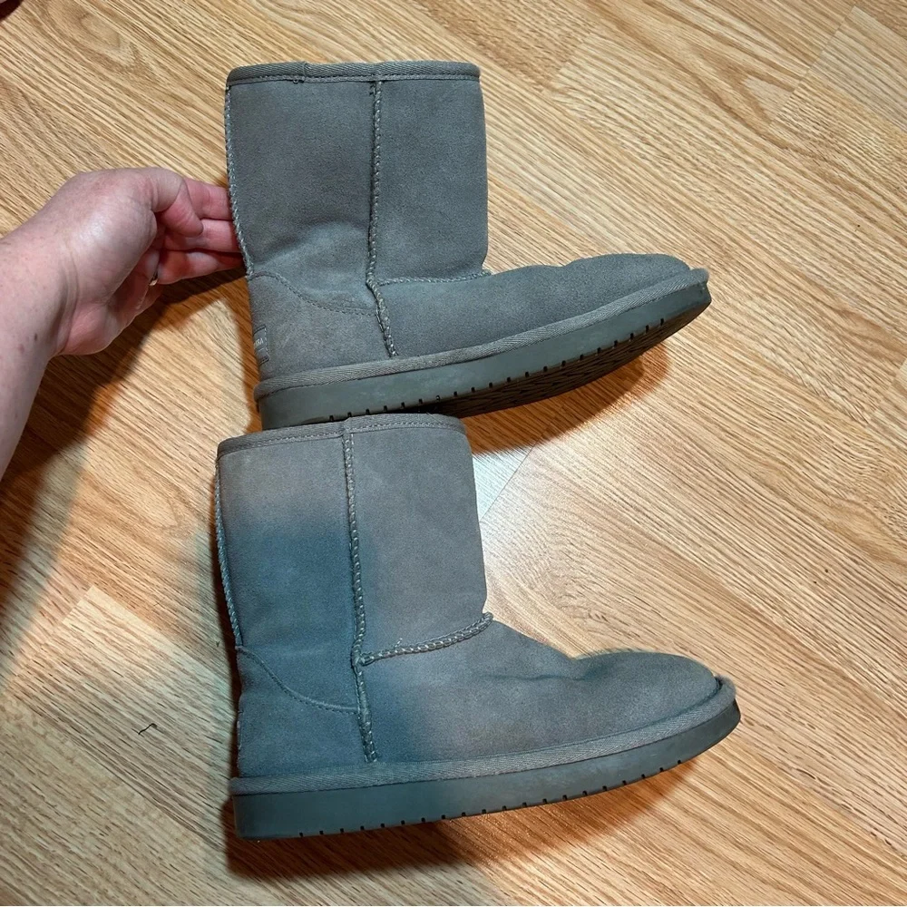 Koolaburra by UGG Victoria Grey Suede Short Winter Boots Girls Size‎ 3